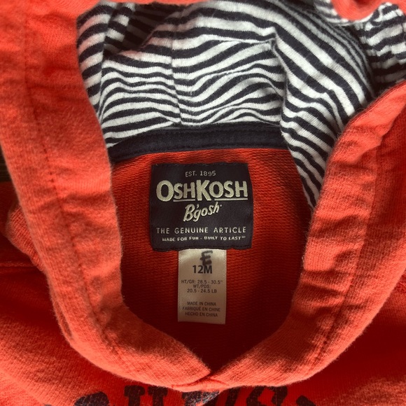 Oshkosh B’gosh toddler hoodie size 12M - Picture 3 of 3